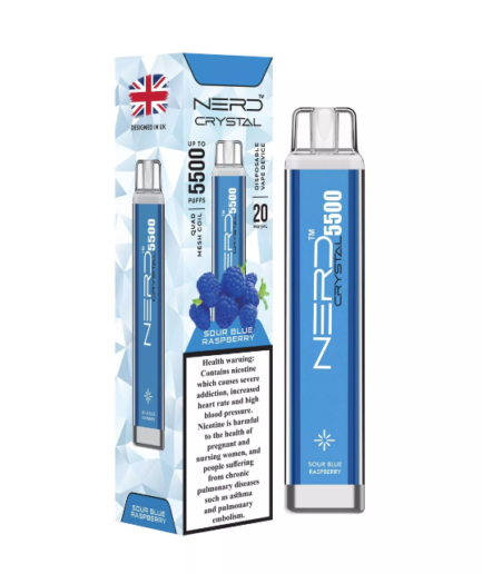 NERD Crystal Sour Blue Raspberry 55000pfs 20mg